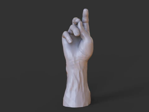 Male Hand Pose - Gesture - 24 3D Print Model
