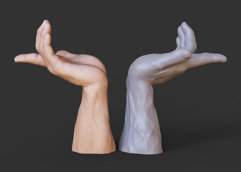 Male Hand Pose - Gesture - 25 3Dプリントモデル .c4d .max .obj .3ds .fbx .stl .blend