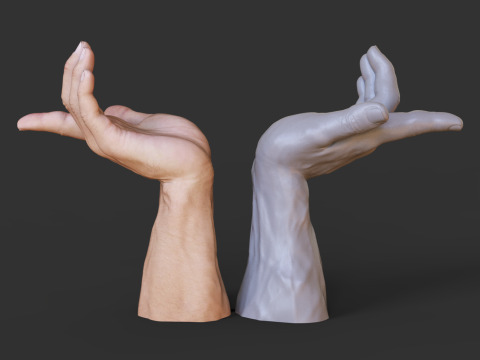 Male Hand Pose - Gesture - 25 Modelo de Impressão 3D
