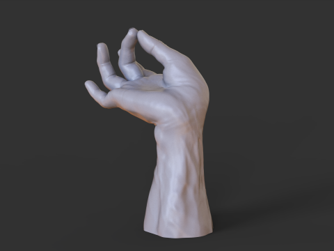Male Hand Pose - Gesture - 27 3D Print Model