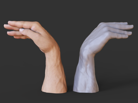 Male Hand Pose - Gesture - 28 Model Cetak 3D