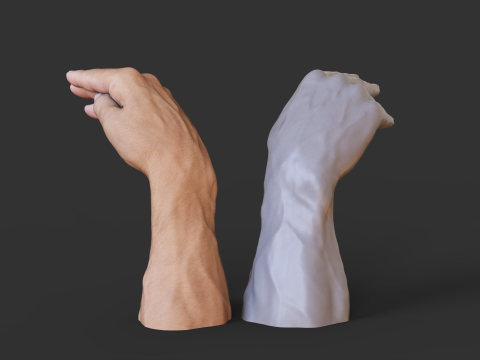 Male Hand Pose - Gesture - 28 3D Print Model