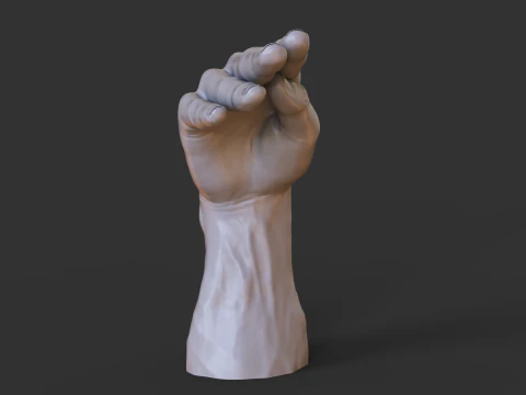 Male Hand Pose - Gesture - 28 3D Print Model