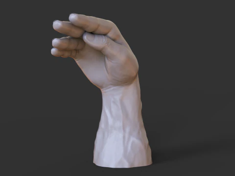 Male Hand Pose - Gesture - 28 3D Print Model