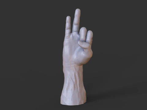Male Hand Pose - Gesture - 29 3D Print Model
