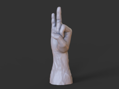 Male Hand Pose - Gesture - 29 3D 打印模型