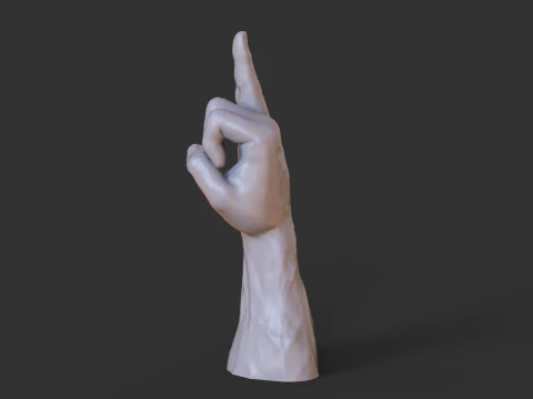 Male Hand Pose - Gesture - 29 3D Print Model