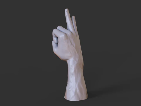 Male Hand Pose - Gesture - 29 3D Print Model