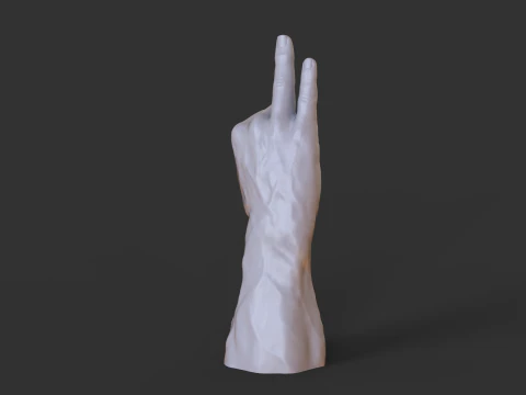Male Hand Pose - Gesture - 29 3D Print Model