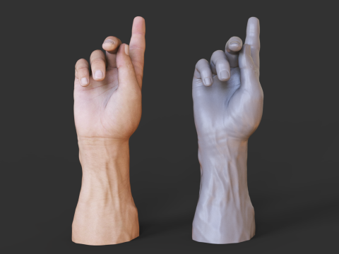 Male Hand Pose - Gesture - 30 Model Cetak 3D