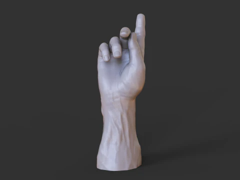 Pose de M&atilde;o Masculina - Gesto - 30 Modelo de Impressão 3D