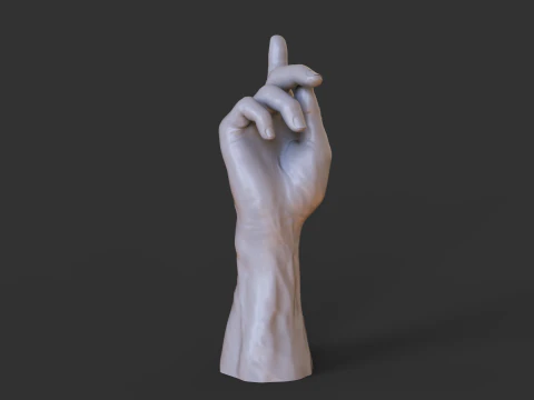 Pose de M&atilde;o Masculina - Gesto - 30 Modelo de Impressão 3D