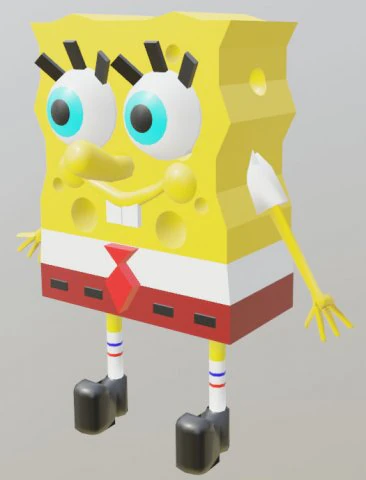 bob esponja cal&ccedil;a quadrada Modelo 3D .c4d .max .obj .3ds .fbx .stl .blend 