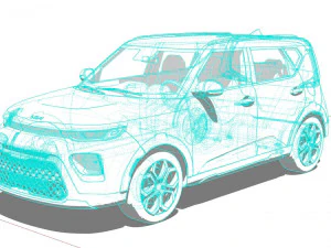 kia soul ex 2022 3D Model