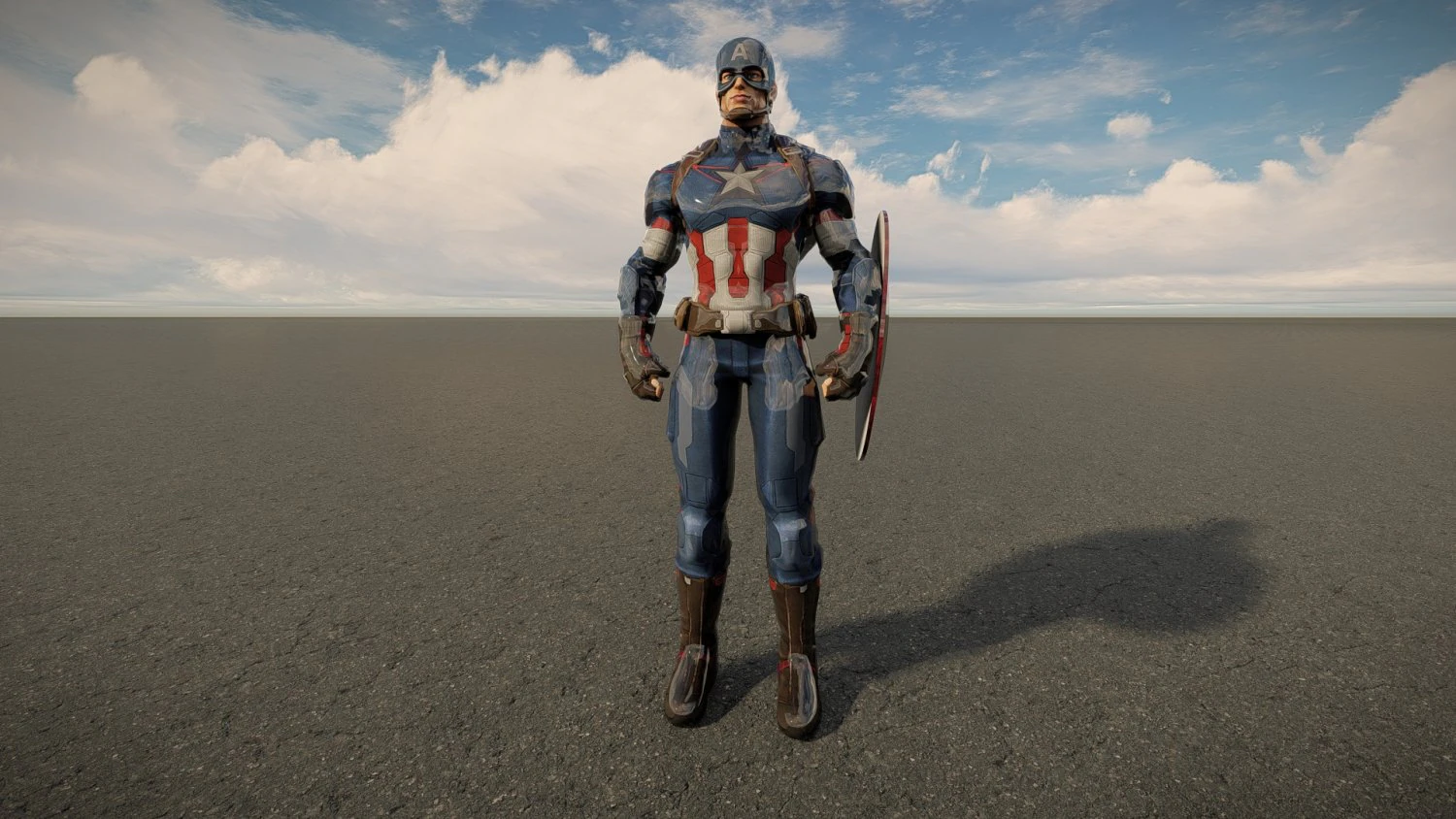 Captain america 3D Model .c4d .max .obj .3ds .fbx .stl .blend