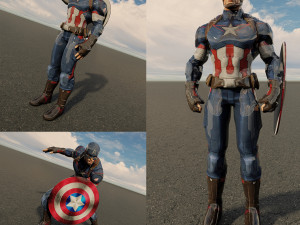 Captain america 3D Model