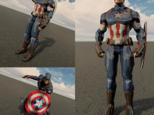 Captain america 3D Model