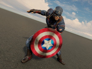 Captain america 3D Model