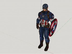 Captain america 3D Model