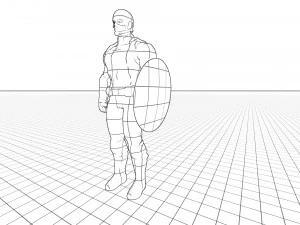 Captain america 3D Model