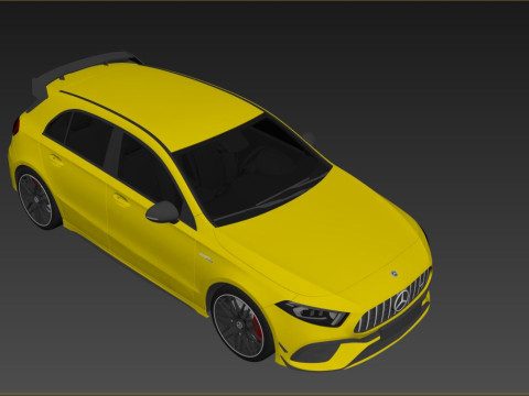 Mercedes-Benz A45 S AMG 2020 High-Performance Hatchback 3D Model