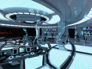 공상 과학 인테리어 3D 모델