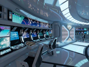 공상 과학 인테리어 3D 모델