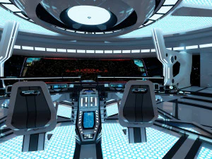 공상 과학 인테리어 3D 모델