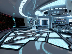 공상 과학 인테리어 3D 모델