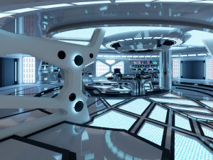 공상 과학 인테리어 3D 모델