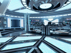 공상 과학 인테리어 3D 모델