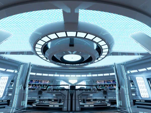 공상 과학 인테리어 3D 모델