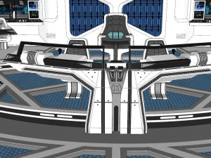 공상 과학 인테리어 3D 모델