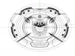 공상 과학 인테리어 3D 모델