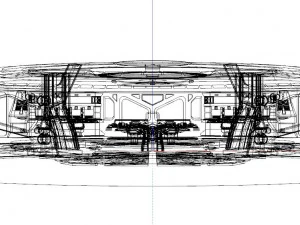 공상 과학 인테리어 3D 모델