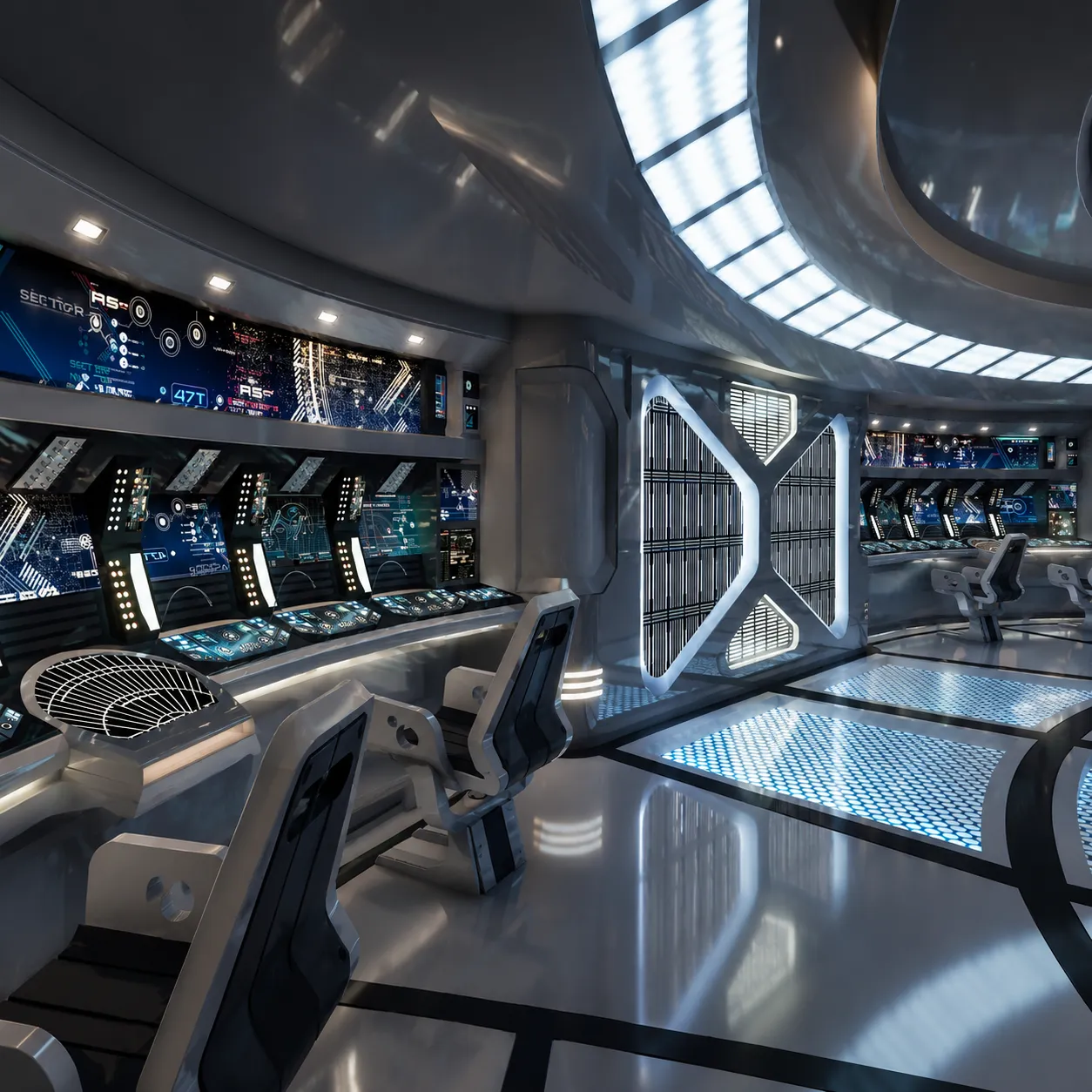 Sci-fi Interior 3D Model .c4d .max .obj .3ds .fbx .stl .blend 