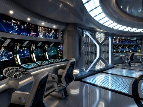 Interior de ciencia ficción Modelo 3D