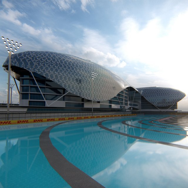 YAS MARINA CIRCUIT 3Dモデル .c4d .max .obj .3ds .fbx .stl .blend 