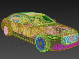 Mercedes Benz S-class Maybach 2021 3D Model
