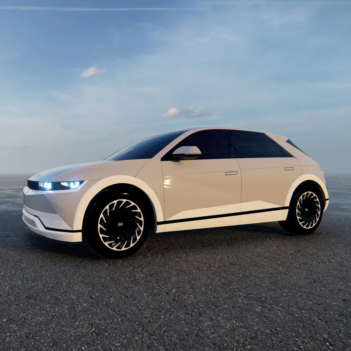 Hyundai Ioniq 5 2022 3D Model .c4d .max .obj .3ds .fbx .stl .blend 