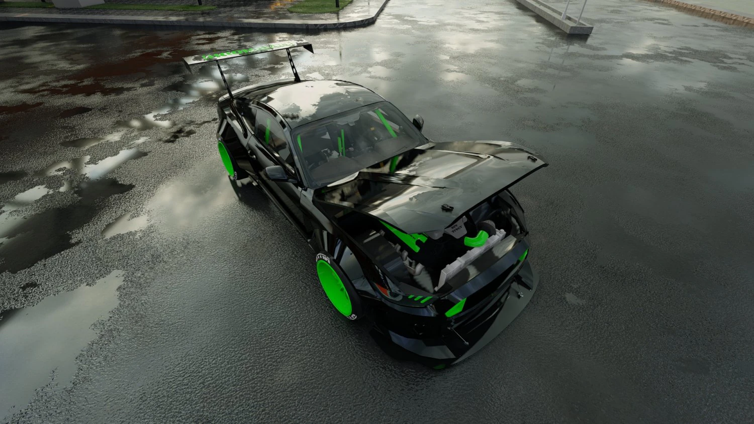 Tuned Mustang 3D Model .c4d .max .obj .3ds .fbx .stl .blend 
