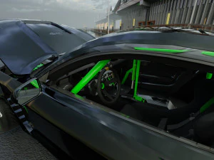 Tuned Mustang 3D Model