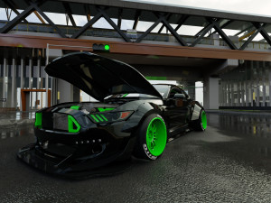 Tuned Mustang 3D Model