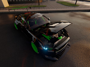 Tuned Mustang 3D Model