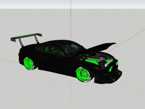 Tuned Mustang 3D Model