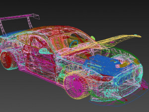 Tuned Mustang 3D Model