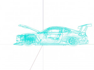 Tuned Mustang 3D Model