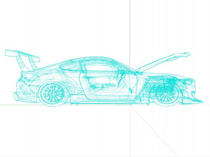 Tuned Mustang 3D Model