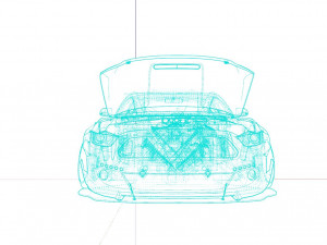Tuned Mustang 3D Model
