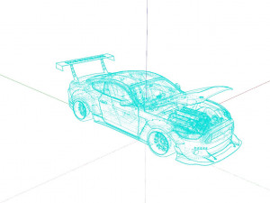 Tuned Mustang 3D Model